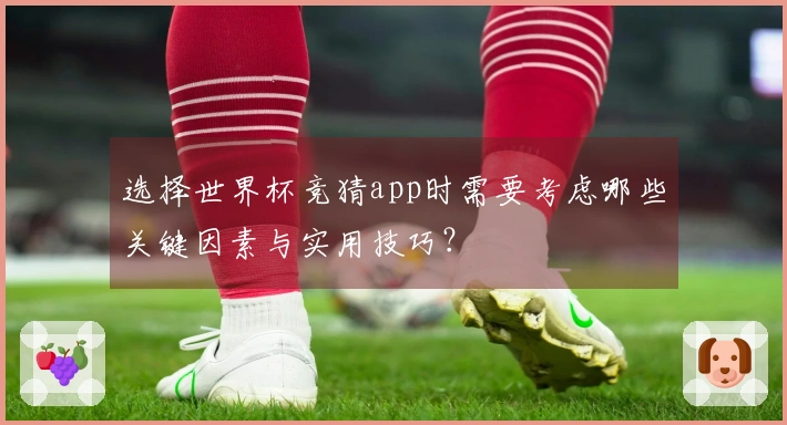 选择世界杯竞猜app时需要考虑哪些关键因素与实用技巧？